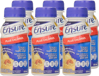Ensure Plus Calories, Nutritional Supplement Shake, To Help With Healthy Weight Gain Or Maintenance, Butter Pecan, 6 x 235-mL Bottles