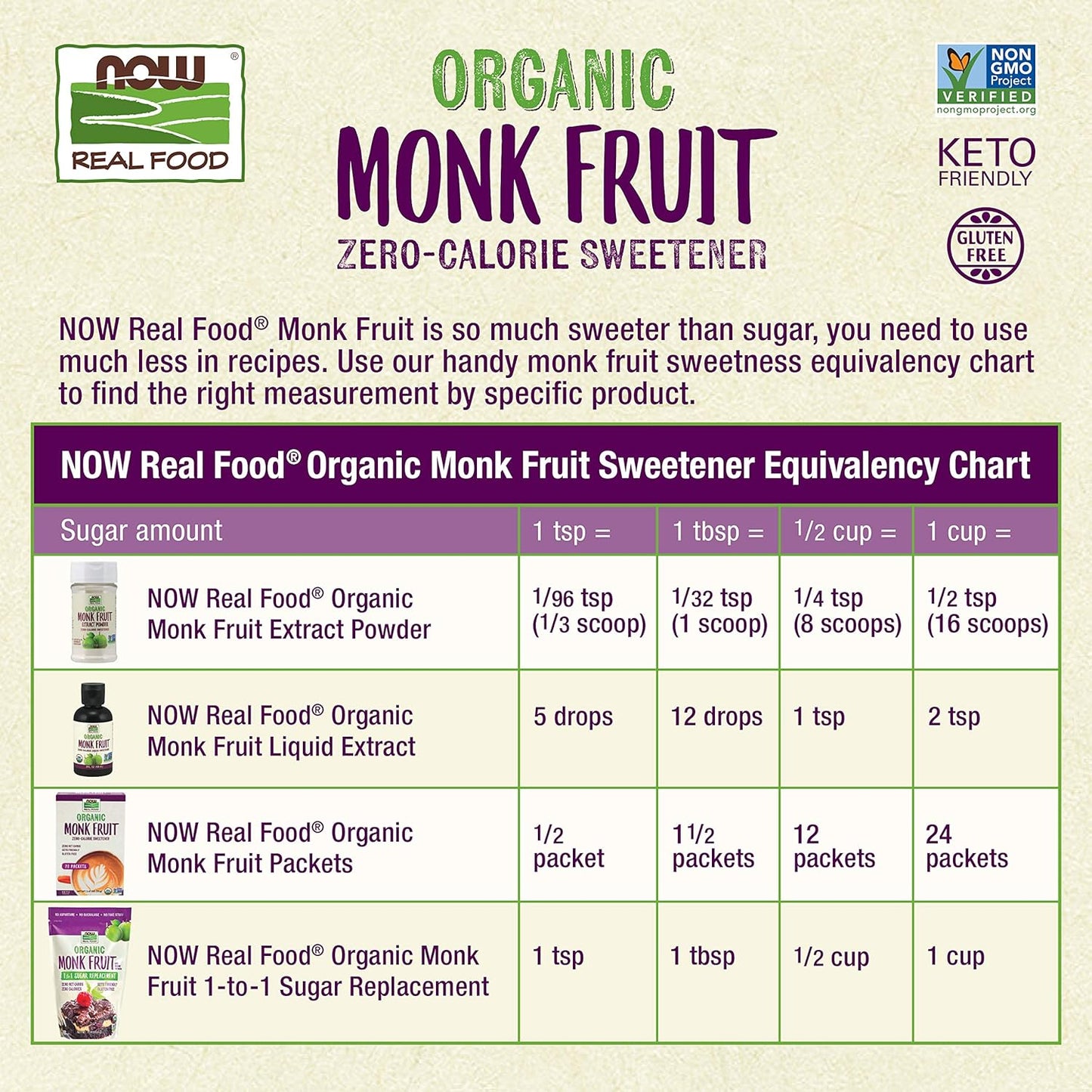 Now Foods Organic Monk Fruit Liquid Sweetener 59mL