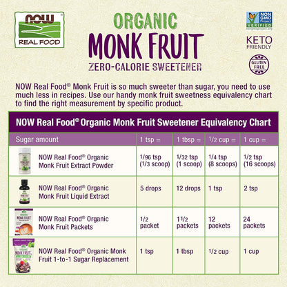 Now Foods Organic Monk Fruit Liquid Sweetener 59mL
