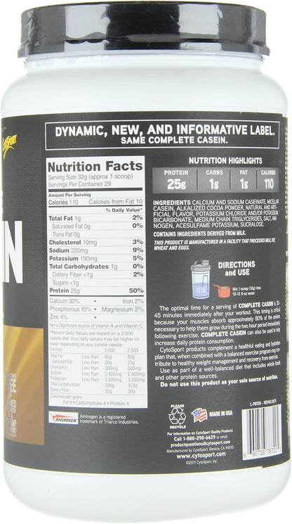 Cytosport 全酪蛋白巧克力 2.05 磅