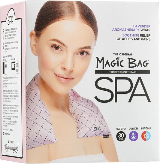 魔法袋薰衣草延长香薰包裹 - 放松舒缓舒适，用途广泛，薰衣草香气，水疗时尚设计，可重复使用以缓解压力，可放入微波炉/冰箱