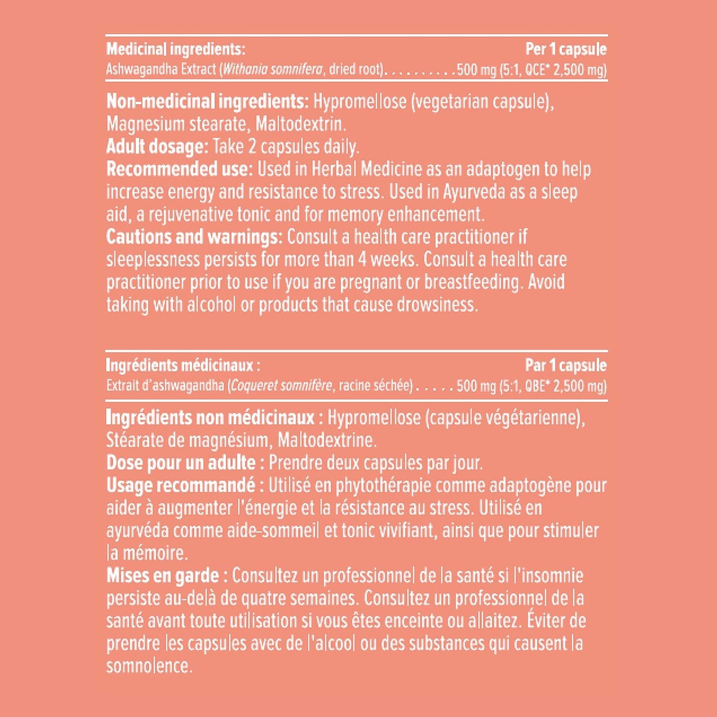 HEAL + CO. 南非醉茄補充劑 | 高效 5:1 萃取物，每份 5000 毫克 | 緩解壓力 + 補充能量 | 120 粒 500 毫克膠囊