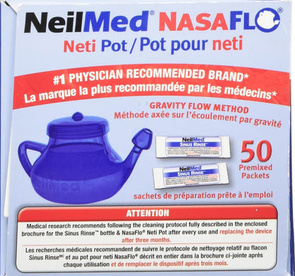 NeilMed Nasaflo 洗鼻壶，50 支（包装可能有所不同）