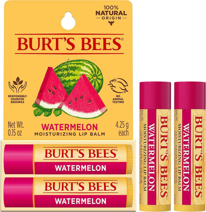 Burts Bees 西瓜保湿润唇膏 泡罩润唇膏 男女通用 2 x 0.15 盎司