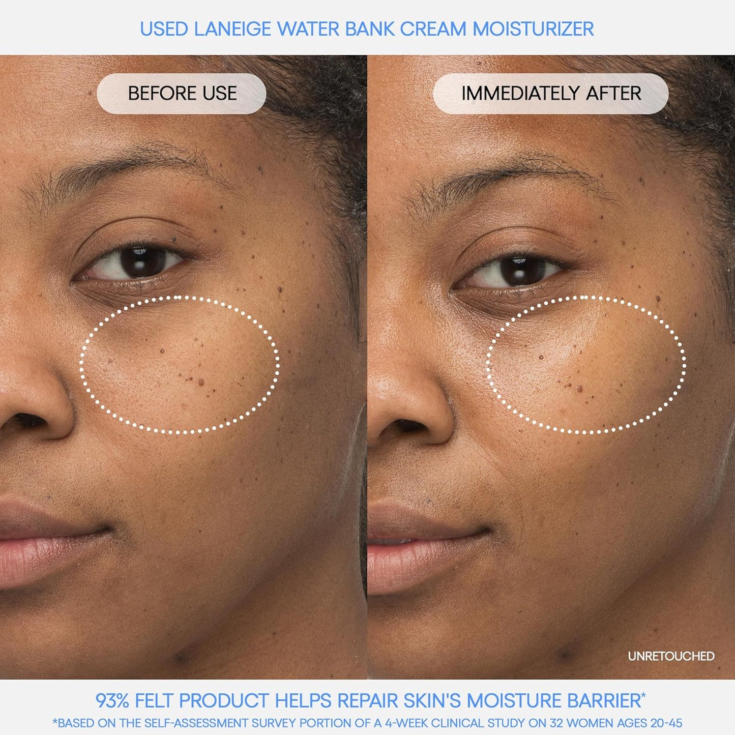 LANEIGE Water Bank Blue Hyaluronic Cream Moisturizer: Hydrating Korean Face Cream with Squalane & Ceramide for Skin Barrier Support, Dermatologist-Tested