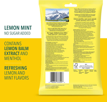 Ricola Lemon Mint No Sugar Added Throat Drops