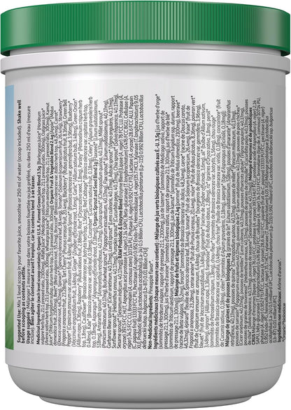 Garden of Life Raw Organic Perfect Food Green Superfood Original 207 gram."Raw Organic Perfect Food is packed with 40 nutrient-dense ingredients, including freshly harvested greens that are low-temperature dried to lock …