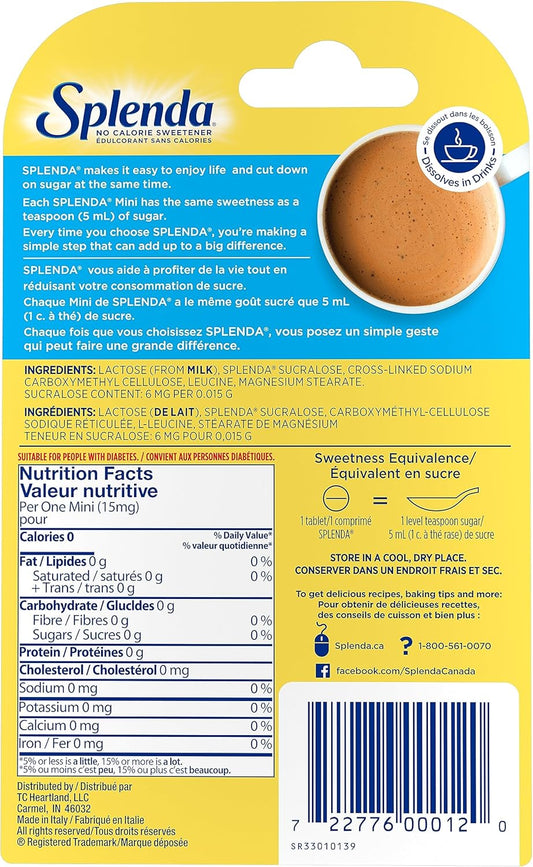 SPLENDA No Calorie Sweetener Minis, 200ct