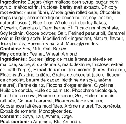 FIBRE 1 燕麦巧克力软糖棒，天然口味，5条装，零食棒