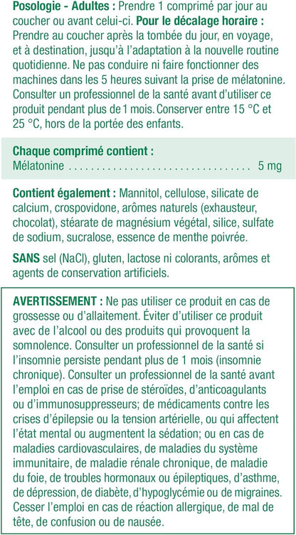 Jamieson 褪黑素 5 毫克，強效巧克力薄荷味，即溶，改善睡眠質量，延長睡眠時間，幫助重置睡眠-覺醒週期。素食，無麩質，無人工香料…