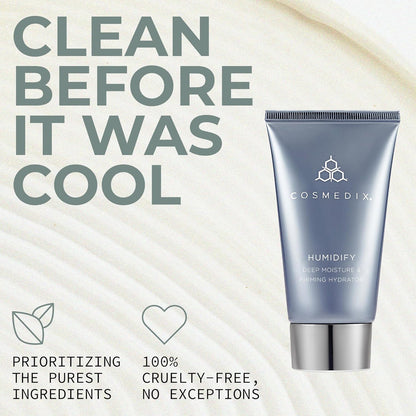 COSMEDIX Humidify Face Moisturizer for Women - Hydrating, Deep Moisturizing, Firming, Anti-Wrinkles Cream for Rough & Dry Skin - Facial Skin Care Products for Softer, Smoother, & Firmer Skin