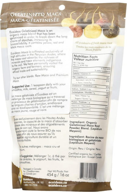 Ecoideas 有機糊化瑪卡，454克