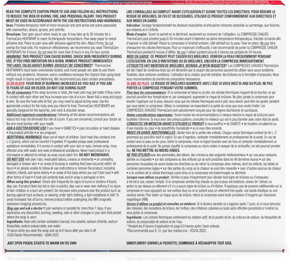 ThermaCare 頸部和肩部熱敷貼，16 小時緩解疼痛，4 片裝