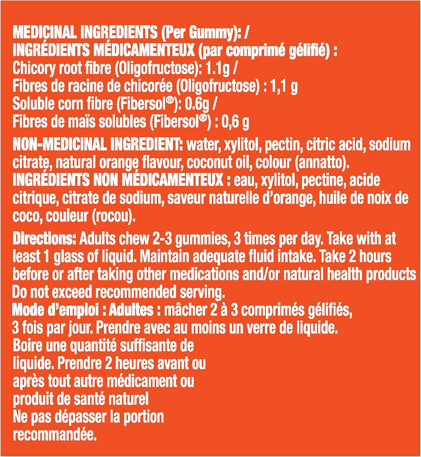 Metamucil Fibre Gummies, No Sugar Added, Daily Supplement, Prebiotic Plant-Based Fibre Blend, Orange Flavour, 72 Gummies