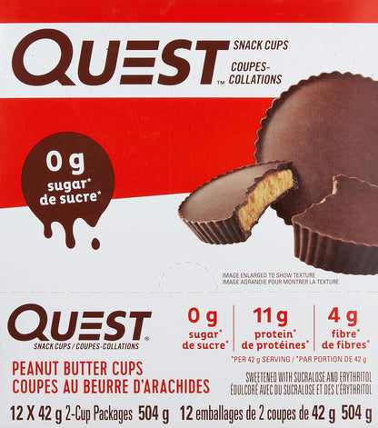 Quest Nutrition Peanut Butter Cups + Mini Peanut Butter Cups | High Protein, Low Carb, Low Sugar, Keto Friendly