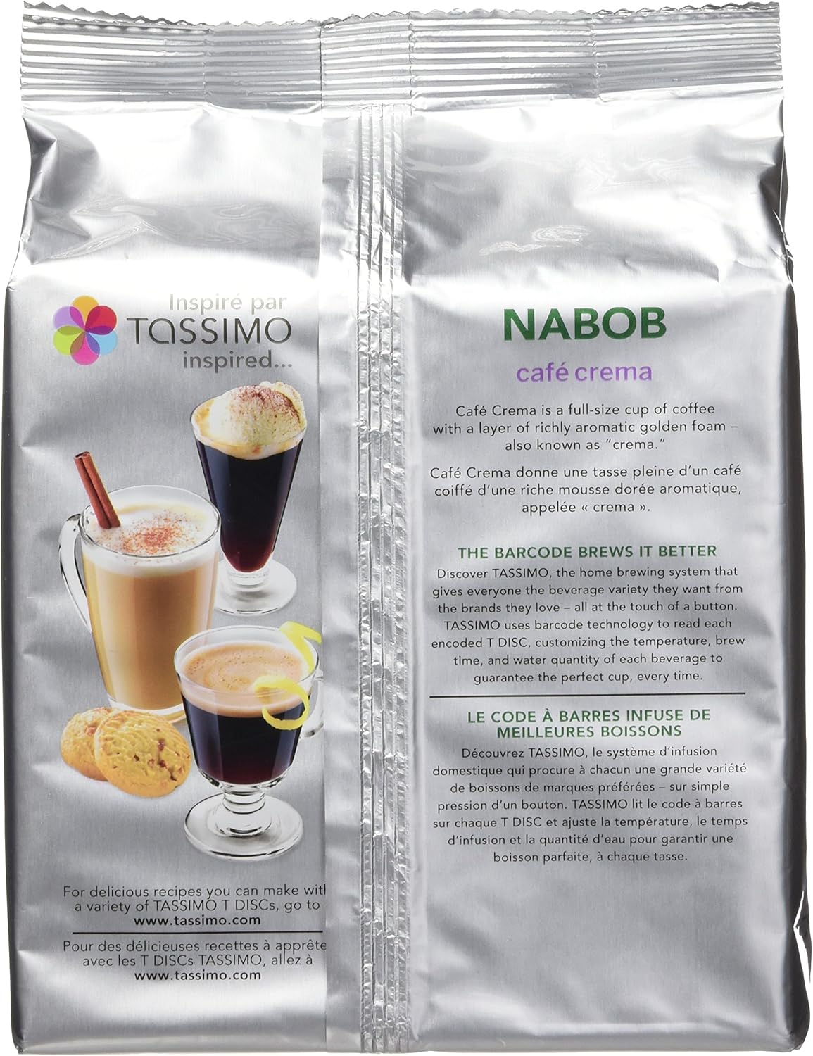 Tassimo Nabob Café Crema 咖啡单份 T 盘，110 克（5 盒，每盒 14 个 T 盘）和 Nabob Café Crema 咖啡单份 T 盘，110 克