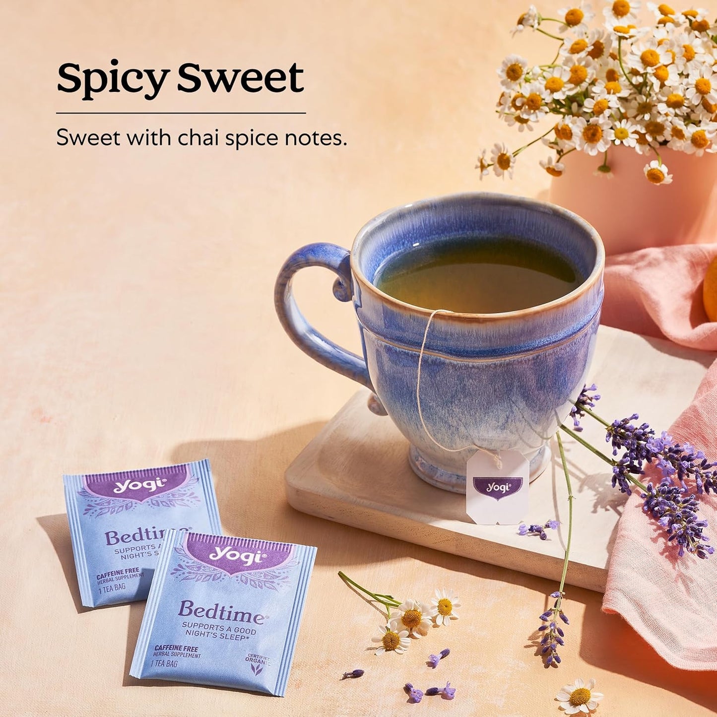 Yogi Tea 有机睡前草本补充剂，每盒 16 支（6 包），睡前草本茶，96 支