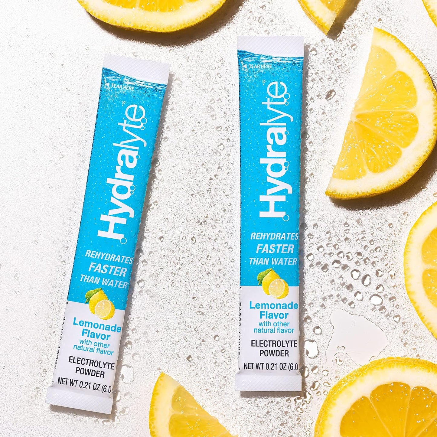 HydraLyte Electrolyte Powder, Low Sugar Electrolyte Packets Designed for Rapid Hydration, Safe Hydration for All Ages - Made with All Natural Ingredients, 12 Servings, Lemonade Flavour