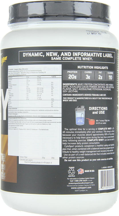 Cytosport 全乳清巧克力 2.2 磅