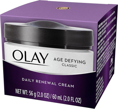 Olay Age Defying Classic Daily Renewal Cream, Face Moisturizer, 60 mL