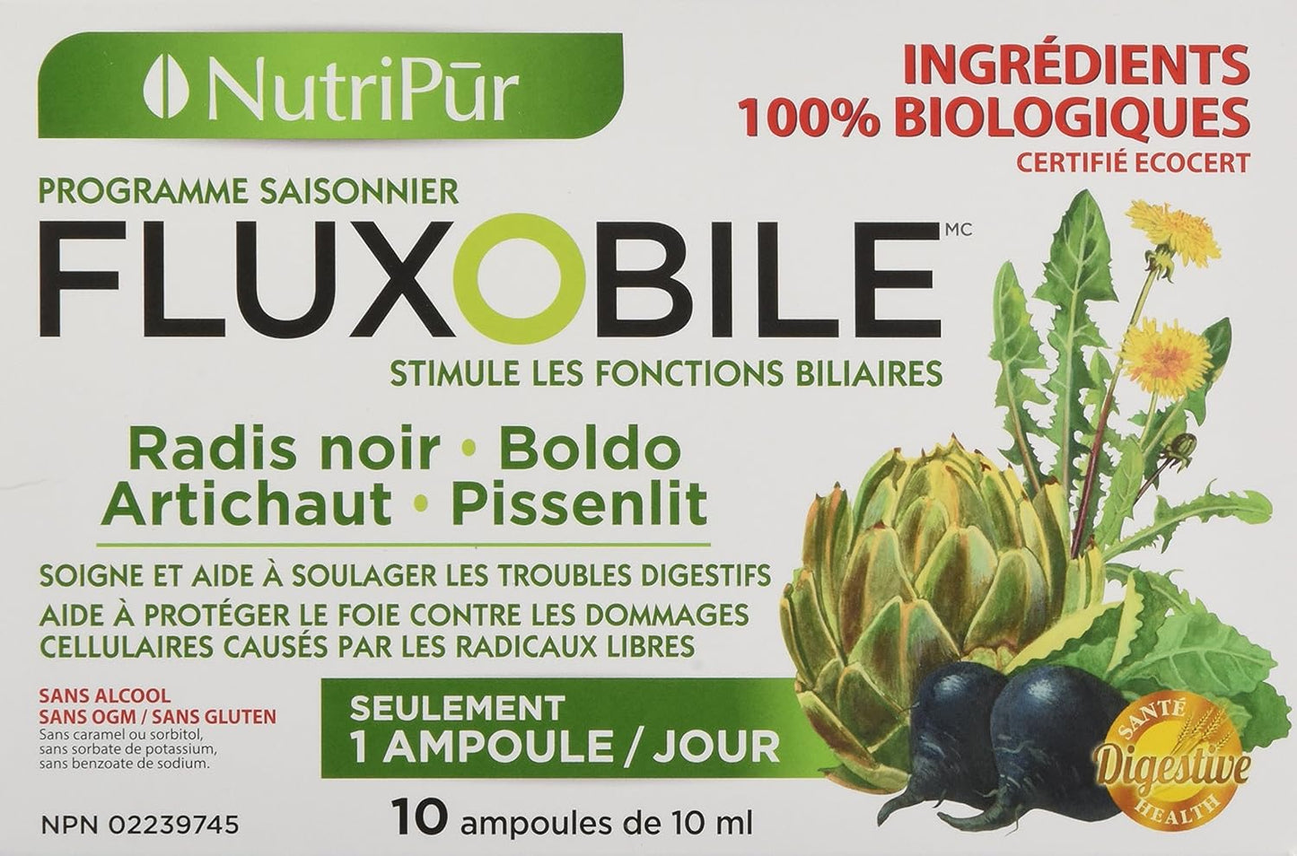 Nutripur Flux O Bile 有机肝脏净化胶囊，10天