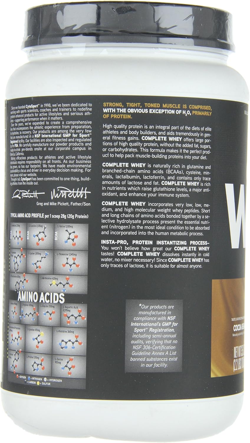 Cytosport 全乳清巧克力 2.2 磅