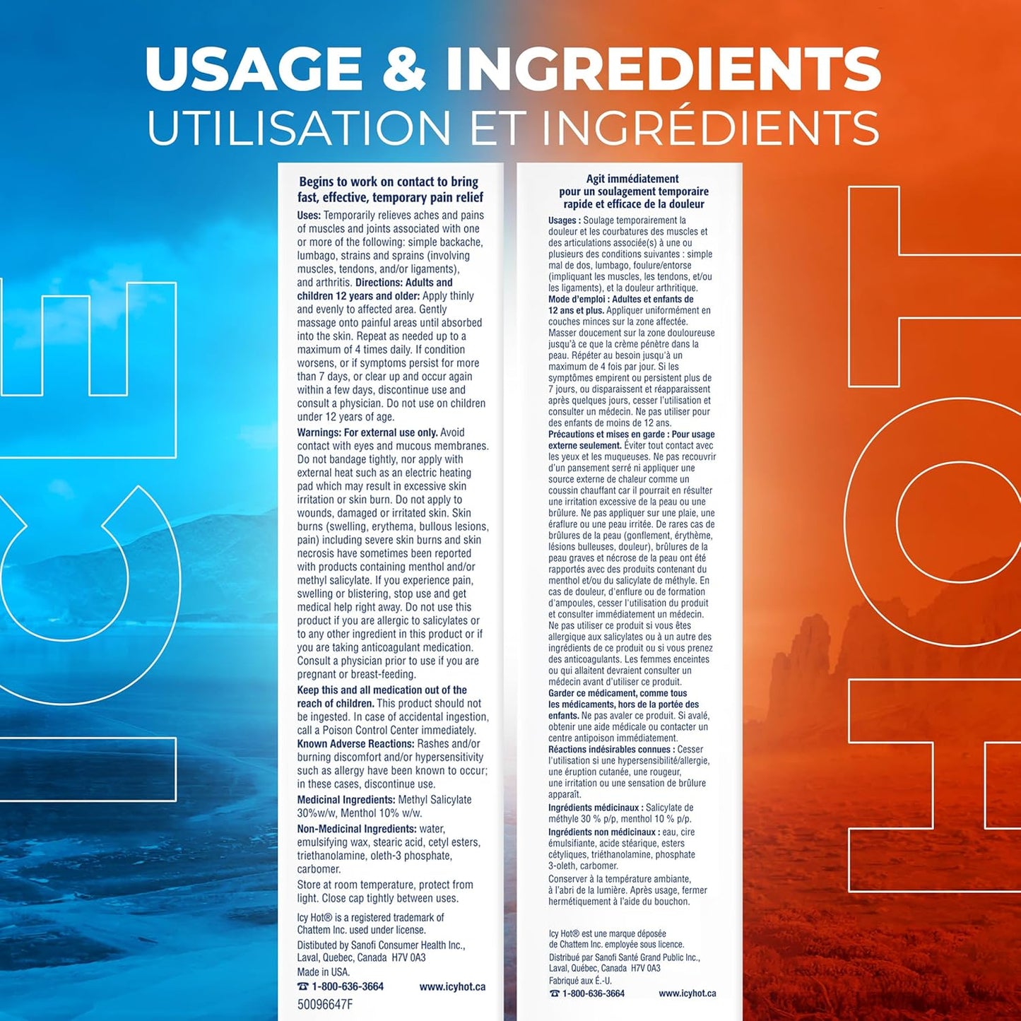 冰热强效止痛膏，快速缓解肌肉和关节疼痛，缓解关节炎、扭伤和拉伤引起的不适，水杨酸甲酯 30%，薄荷醇 10%，85 克管装