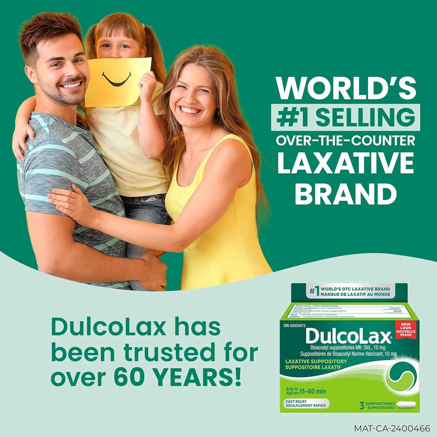 Dulcolax 比沙可啶泻药栓，10 毫克泻药，用于缓解偶发性便秘，15-60 分钟内起效，适用于成人和 12 岁以上儿童以及哺乳期妇女，缓解便秘，3 粒装