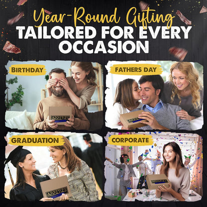 牛肉乾和義大利辣香腸父親節禮物創意 - 男士生日禮物 - 男士肉類禮物籃 - 成人肉食零食 - 男友禮物 - 父親節禮物籃 - （郵寄盒版本）