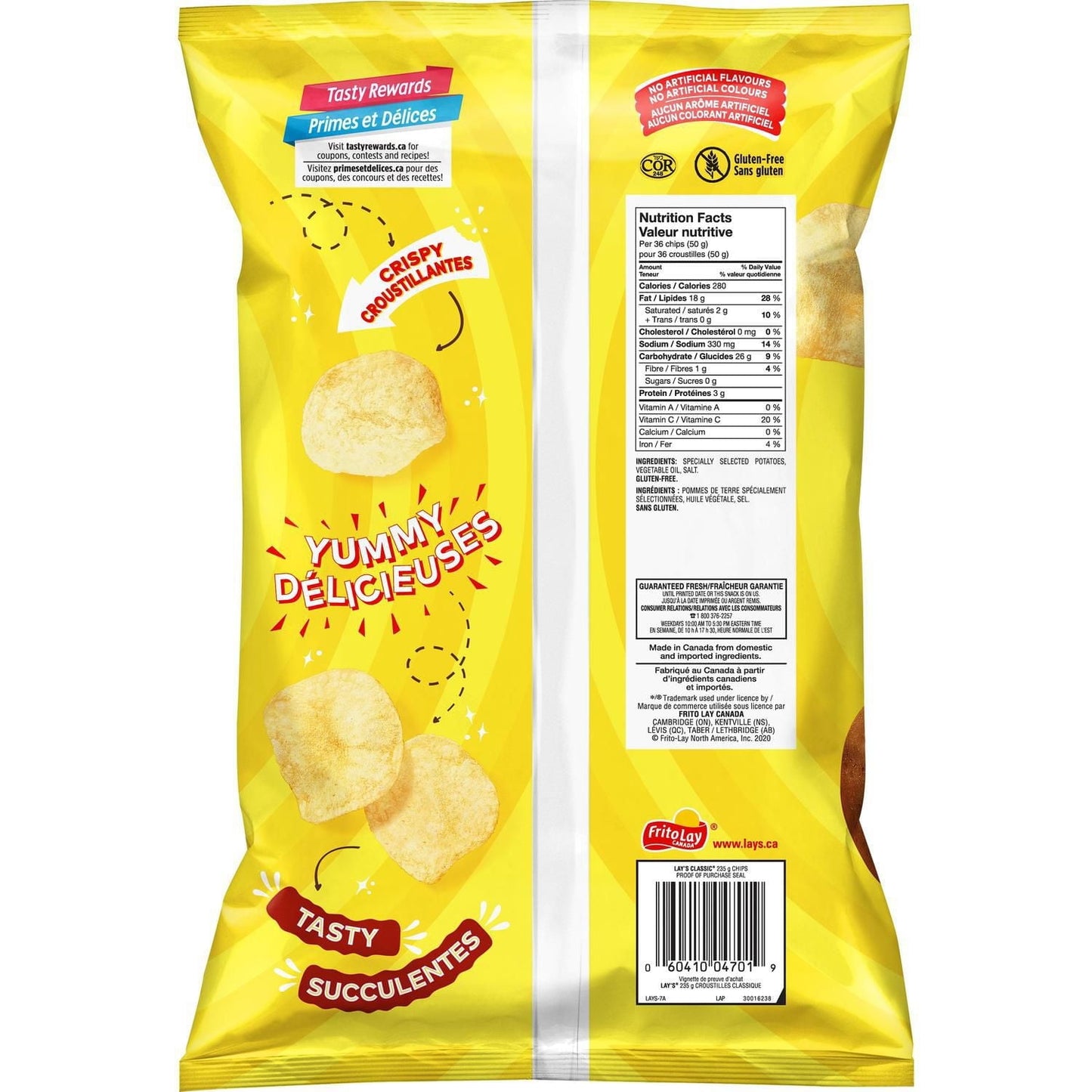 Lay's Classic Potato Chips, 235 g.