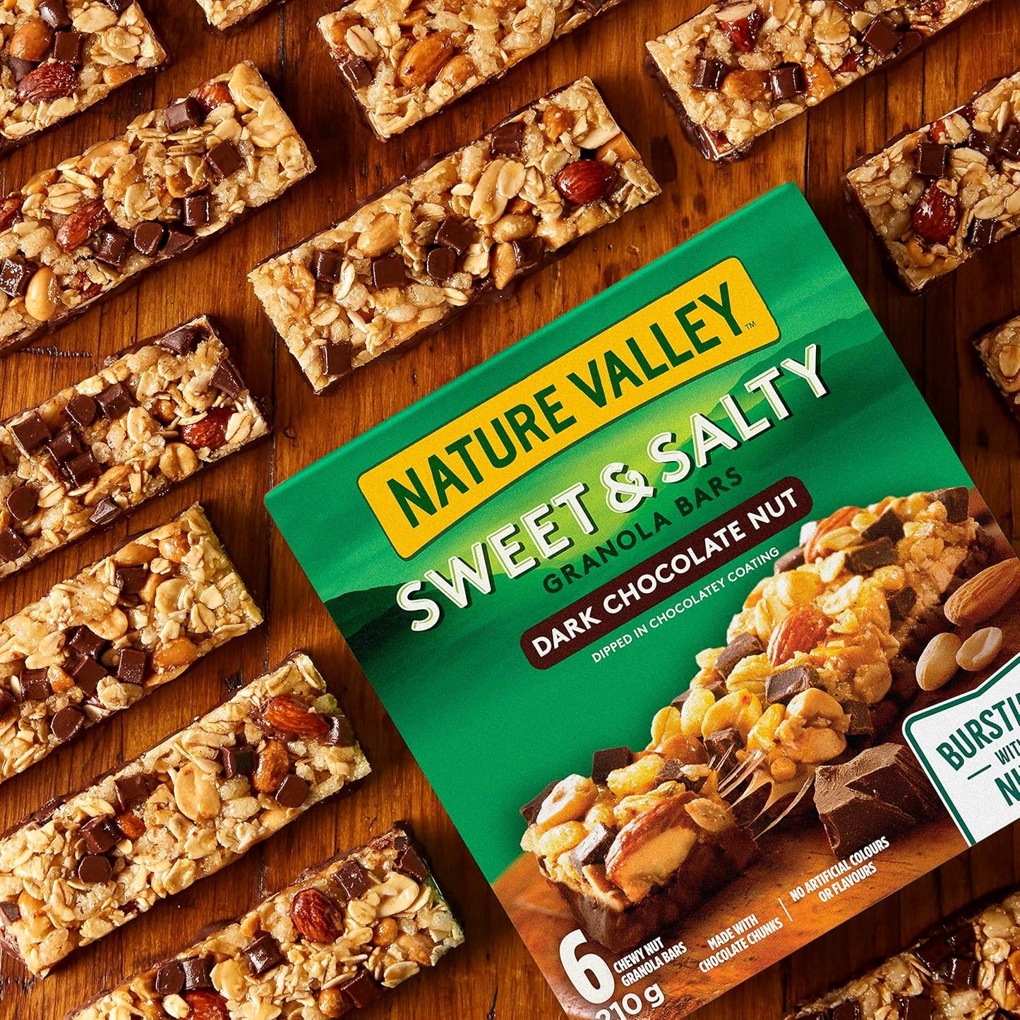 Nature Valley Sweet & Salty Dark Chocolate Nut Granola Bars, 15 Count & Protein Bars Peanut Almond & Dark Chocolate Flavour, 4-Count, 148 Gram
