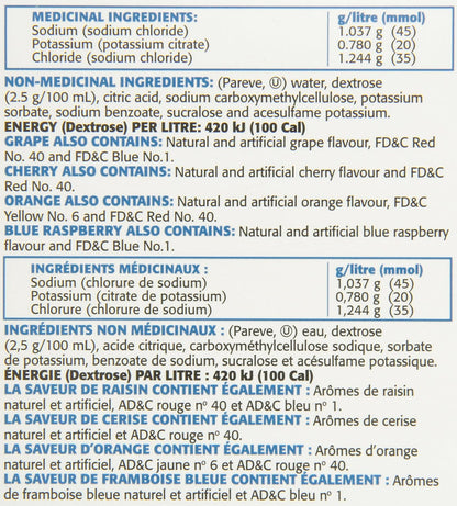 Pedialyte®，成人和儿童电解质冰棒，多种包装，16 x 62.5 毫升，电解质补充口服补液盐，62.5 毫升（16 包）