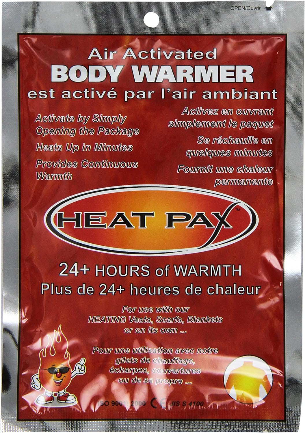 HeatPax 空氣啟動加熱器，身體 20 小時以上