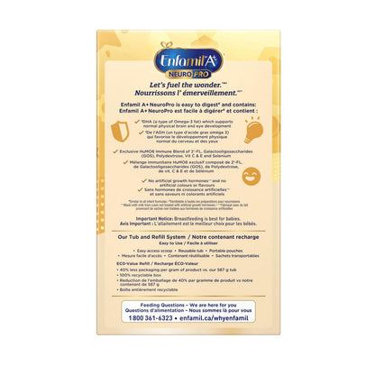 Enfamil A+ NeuroPro 嬰兒配方奶粉，0-12 個月，補充裝，890 克（2x445 克）