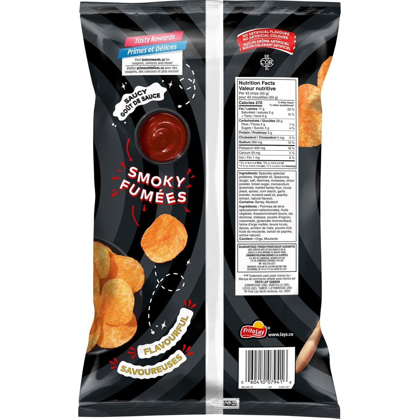 Lay's Bar-B-Q flavoured Potato Chips, 220 g.