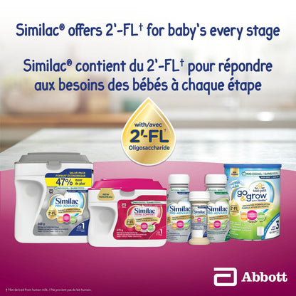 Similac Total Comfort，婴儿配方奶粉，对胃友好，易于消化，现采用母乳启发的创新配方 2’-FL，0+ 个月，粉剂，837 克，837 克