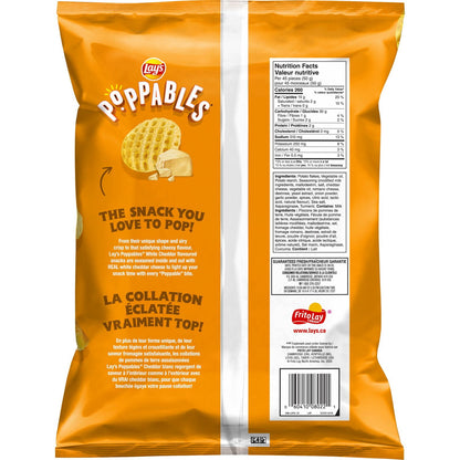 Lay's Poppables White Cheddar flavoured Potato Snacks, 200 g.