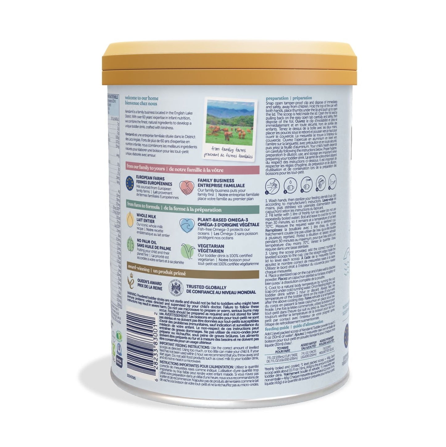 肯多米爾經典幼兒奶粉配方 28.2盎司（12-36個月）, 肯多米爾經典幼兒奶粉配方