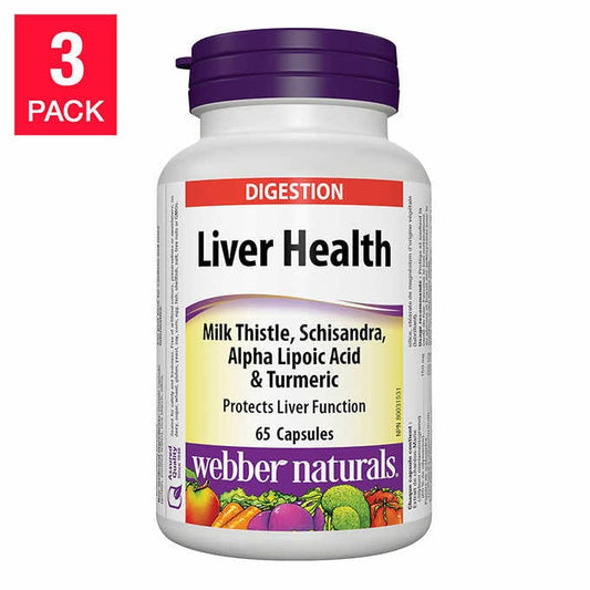 webber naturals 肝臟保健膠囊，65 片，3 包