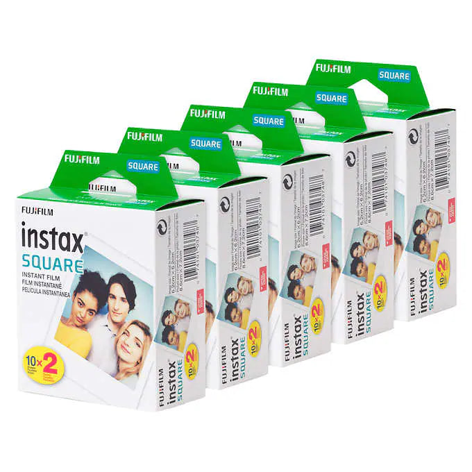 Fujifilm Instax Square Film 多件裝，白色，共 100 張