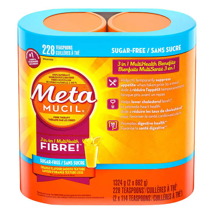 Metamucil 3 合 1 MultiHealth 纖維補充劑無糖，228 劑