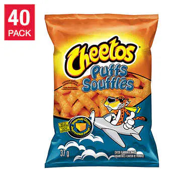 Cheetos 芝士泡芙零食，40 × 37 g