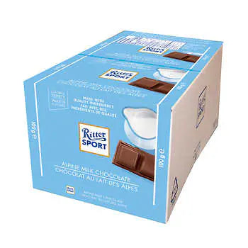 Ritter Sport 高山牛奶巧克力，12 × 100 g