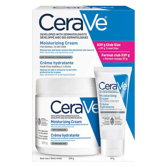 CeraVe 保濕霜 539g +57g 補充裝 2 件裝